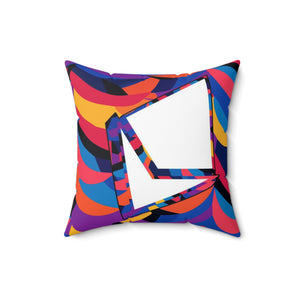 Ethereum Abstrak Spun Polyester Square Pillow
