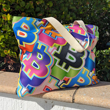 Load image into Gallery viewer, Bitcoin Pop Art Large Tote Bag