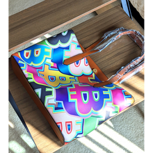 Load image into Gallery viewer, Bitcoin Pop Art Vegan Leather Tote