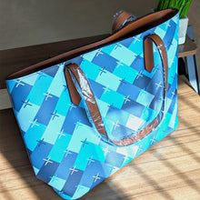 Load image into Gallery viewer, XRP Herringbone Vegan Leather Tote Bag