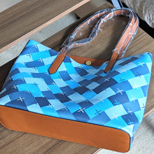 Load image into Gallery viewer, XRP Herringbone Vegan Leather Tote Bag