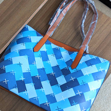 Load image into Gallery viewer, XRP Herringbone Vegan Leather Tote Bag