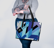 Load image into Gallery viewer, XRP Isometrik Vegan Leather Tote Bag