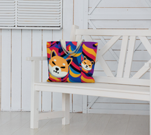 Load image into Gallery viewer, Shiba Inu Abstrak Large Tote Bag