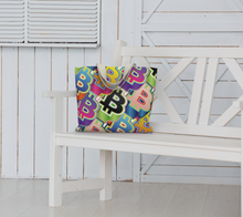 Load image into Gallery viewer, Bitcoin Pop Art Large Tote Bag