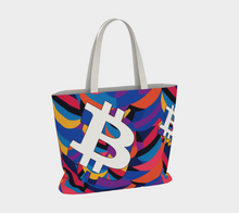 Load image into Gallery viewer, Bitcoin Abstrak Large Tote Bag