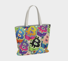 Load image into Gallery viewer, Bitcoin Pop Art Large Tote Bag