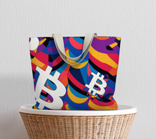 Load image into Gallery viewer, Bitcoin Abstrak Large Tote Bag