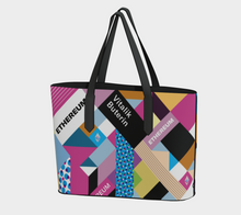 Load image into Gallery viewer, Ethereum Isometrik Vegan Leather Tote Bag