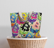 Load image into Gallery viewer, Bitcoin Pop Art Large Tote Bag