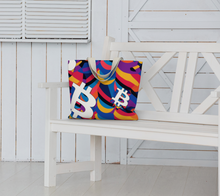 Load image into Gallery viewer, Bitcoin Abstrak Large Tote Bag