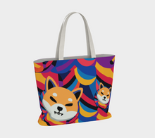 Load image into Gallery viewer, Shiba Inu Abstrak Large Tote Bag