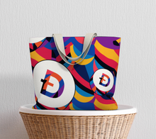 Load image into Gallery viewer, Dogecoin Abstrak Large Tote Bag