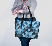 Load image into Gallery viewer, XRP Herringbone Vegan Leather Tote Bag