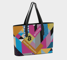 Load image into Gallery viewer, Bitcoin Isometrik Vegan Leather Tote Bag