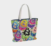 Load image into Gallery viewer, Bitcoin Pop Art Large Tote Bag