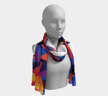 Load image into Gallery viewer, Ethereum Abstrak Silk Long Scarf