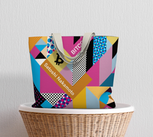 Load image into Gallery viewer, Bitcoin Isometrik Large Tote Bag