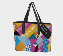 Load image into Gallery viewer, Bitcoin Isometrik Vegan Leather Tote Bag
