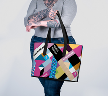 Load image into Gallery viewer, Ethereum Isometrik Vegan Leather Tote Bag