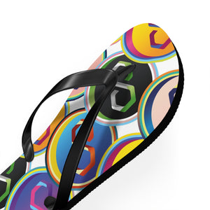 Polygon Pop Art Flip Flops