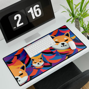 Shiba Inu Abstrak Desk Mats