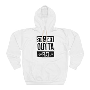 Straight Outta Fiat Unisex Pullover Hoodie (white)