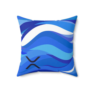 XRP Tidal Wave Spun Polyester Square Pillow