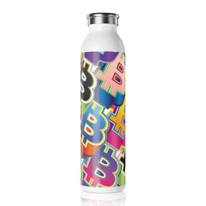 Bitcoin Pop Art Slim Water Bottle