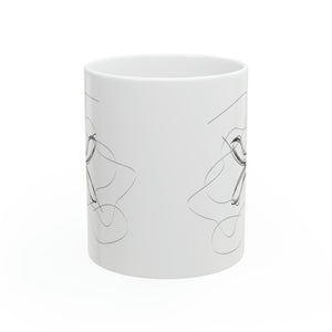 XRP Line Art BW Ceramic Mug, 11oz