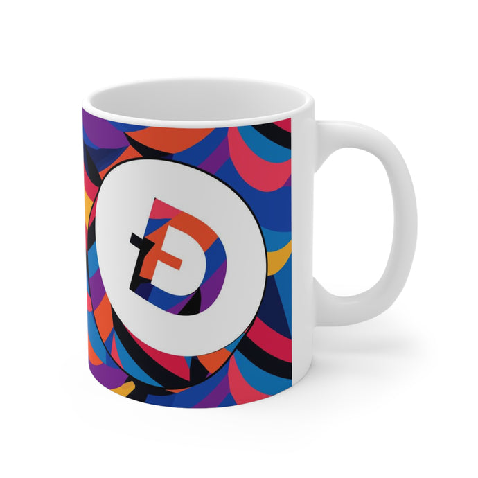 Dogecoin Abstrak Ceramic Mug 11oz