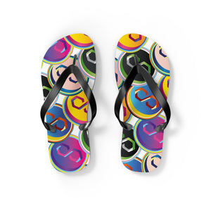 Polygon Pop Art Flip Flops