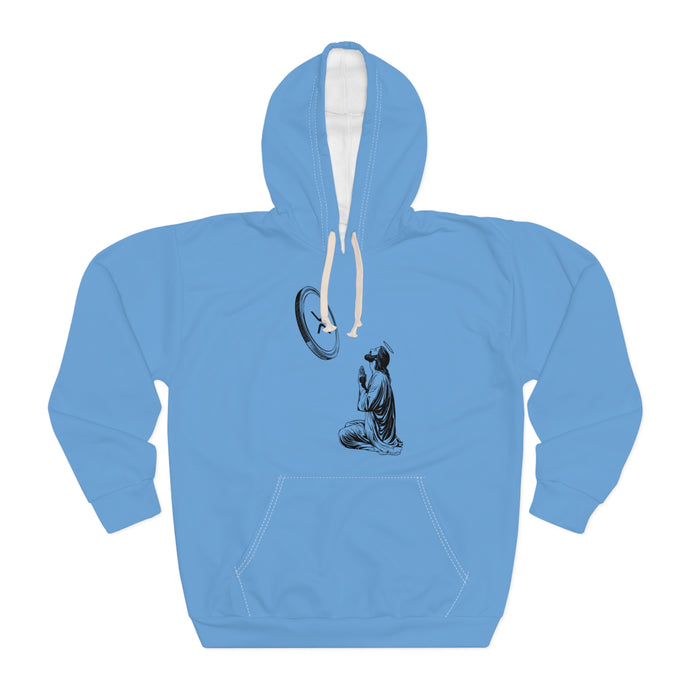 XRP Jesus Unisex Pullover Hoodie (light blue)