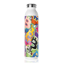 Load image into Gallery viewer, Bitcoin Pop Art Slim Water Bottle
