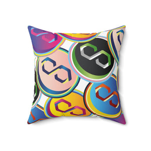 Polygon Pop Art Square Pillow