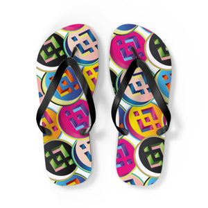 Binance Pop Art Flip Flops