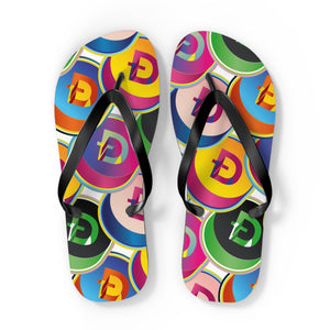 Dogecoin Pop Art Flip Flops