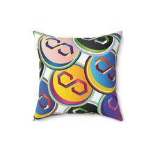 Load image into Gallery viewer, Polygon Pop Art Square Pillow
