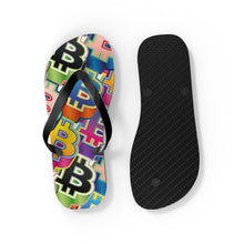 Load image into Gallery viewer, Bitcoin Pop Art Unisex Flip Flops
