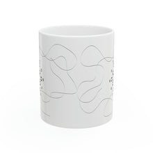 Load image into Gallery viewer, Cardano Line Art BW Ceramic Mug, 11oz
