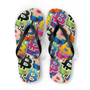 Bitcoin Pop Art Unisex Flip Flops