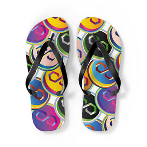 Polygon Pop Art Flip Flops