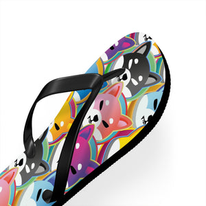 Shiba Inu Pop Art Flip Flops