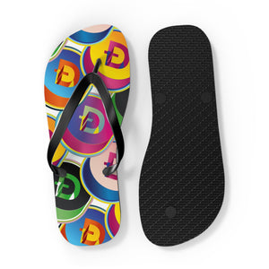 Dogecoin Pop Art Flip Flops