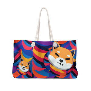 Shiba Inu Abstrak Weekender Bag