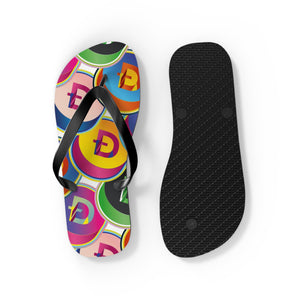 Dogecoin Pop Art Flip Flops