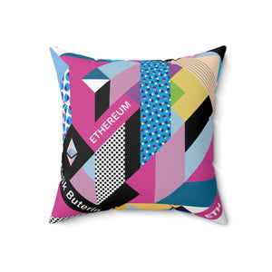 Ethereum Isometrik Square Pillow