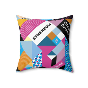 Ethereum Isometrik Square Pillow