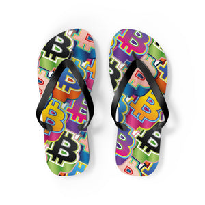 Bitcoin Pop Art Unisex Flip Flops