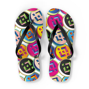 Binance Pop Art Flip Flops